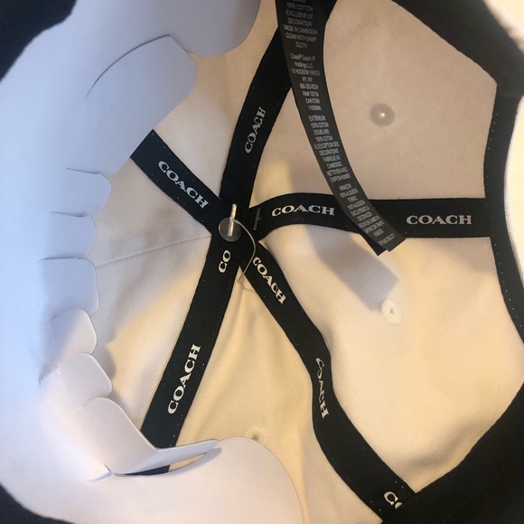 Coach Embroidered BBall Cap Ivory - Picture 3 of 3